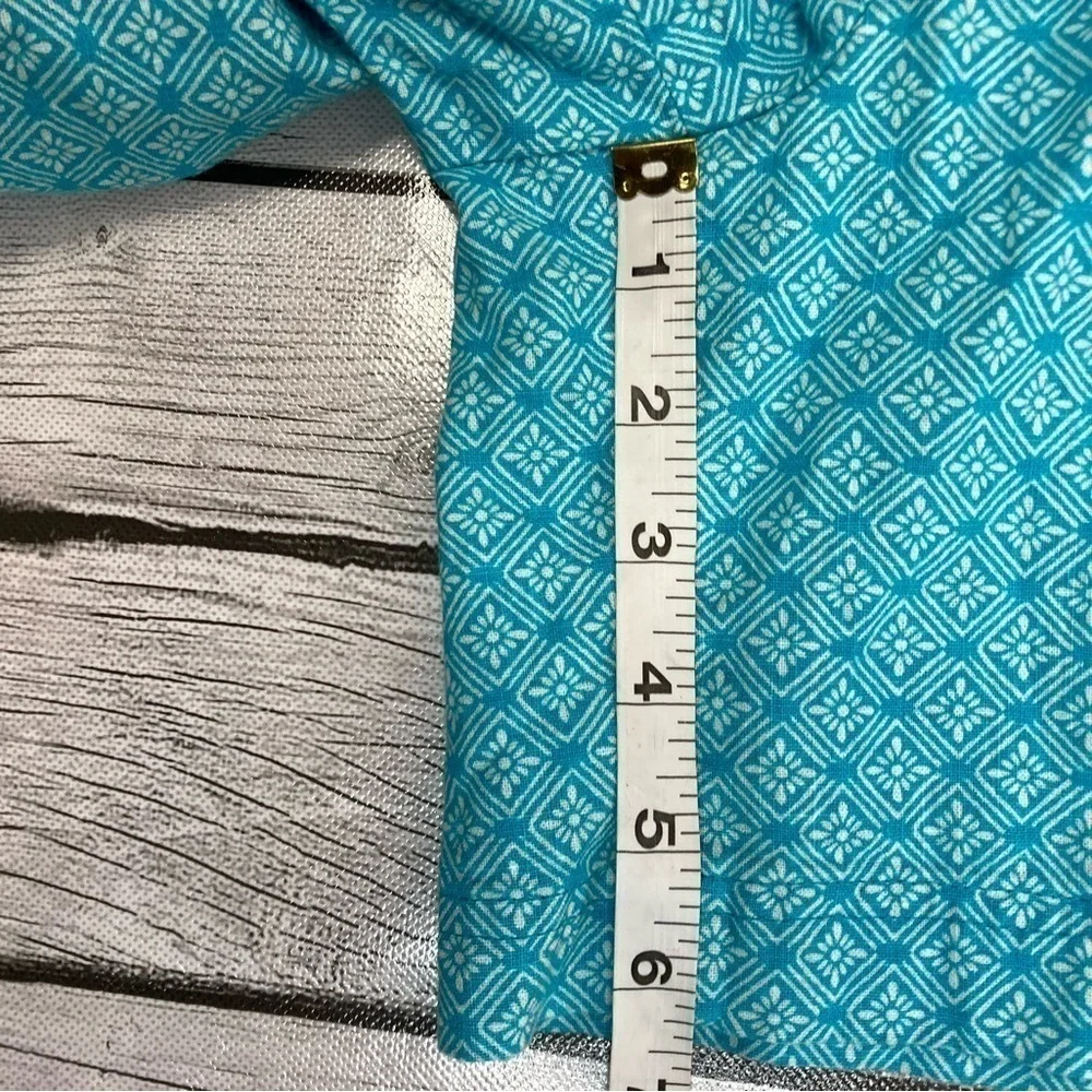 Talbots Geometric Print Linen Blend Shorts